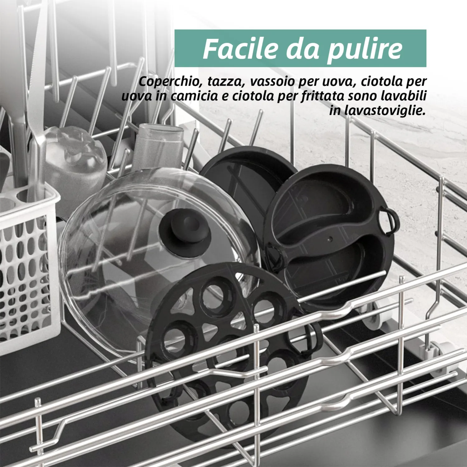 YASHE Cuociuova Elettrico 360W 7 Uova BPA Free