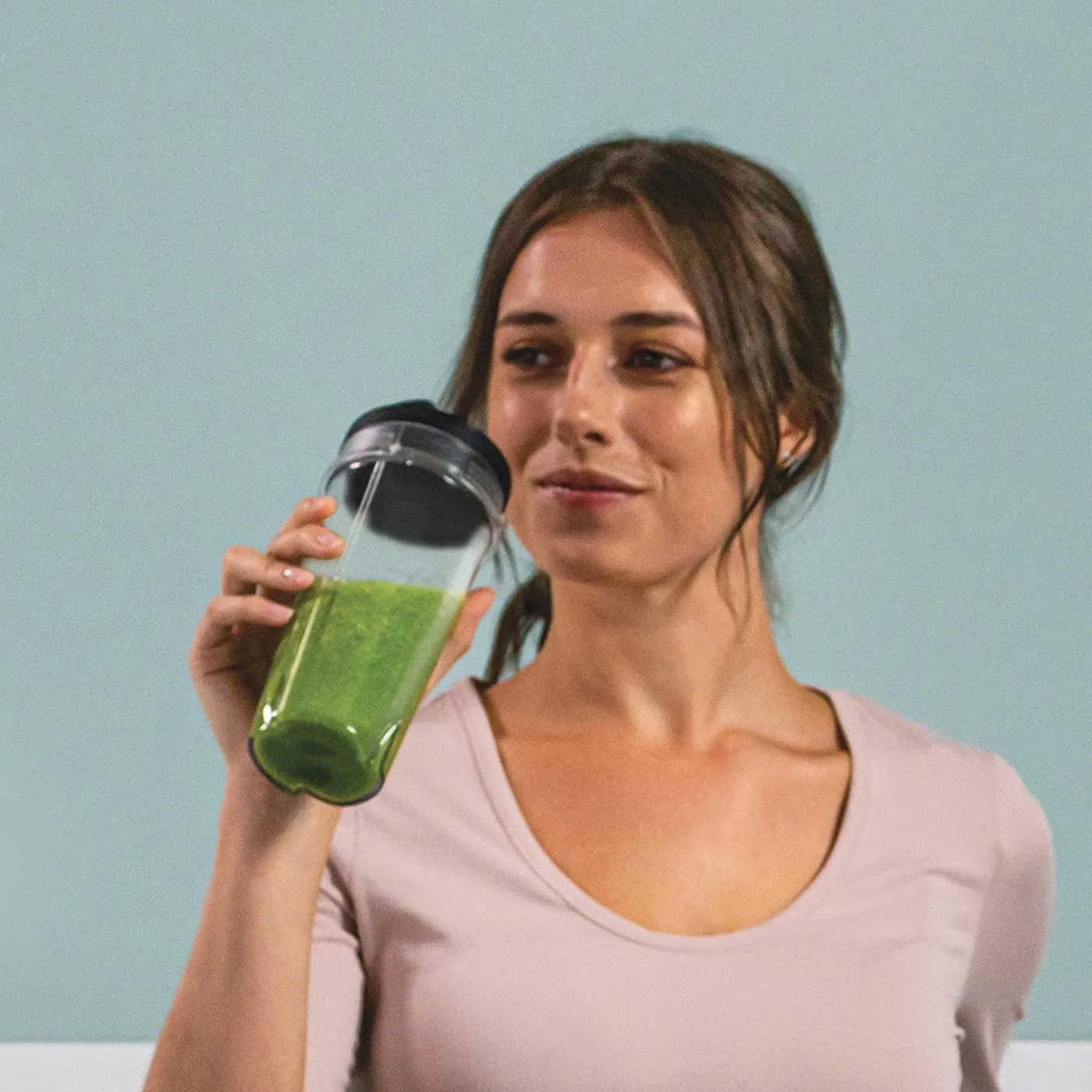 Ninja frullatore smoothie 700W nero 2 tazze 470ml
