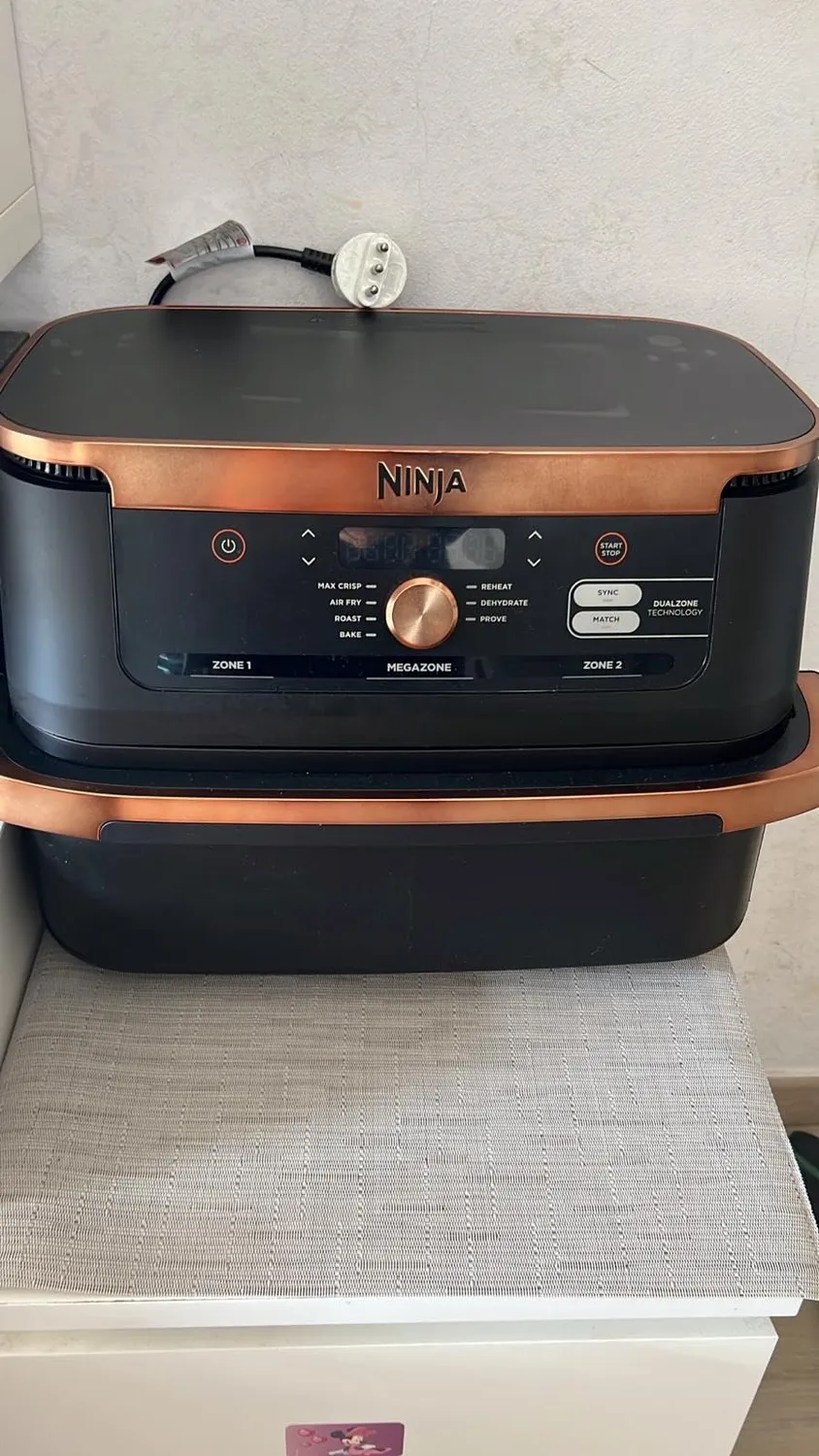 Ninja FlexDrawer Friggitrice 10,4L Nero Rame con Pinze