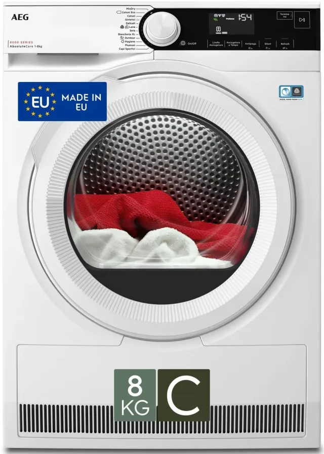 AEG Serie 8000 TR8D83GW asciugatrice 8kg classe C pompa di calore