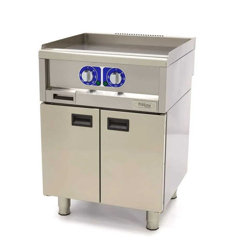 Pizza Maxima Piastra Elettrica Liscia 60x60 4500W Paraspruzzi