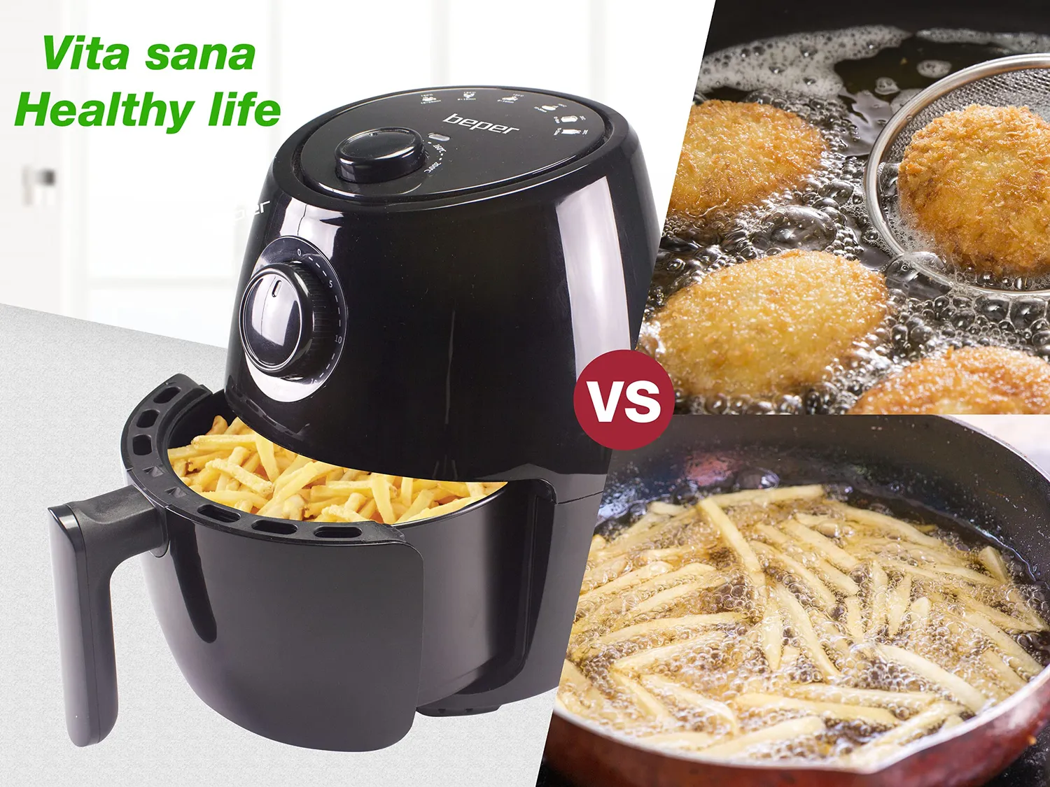 Beper P101FRI001 Friggitrice ad Aria 2 Litri senza olio