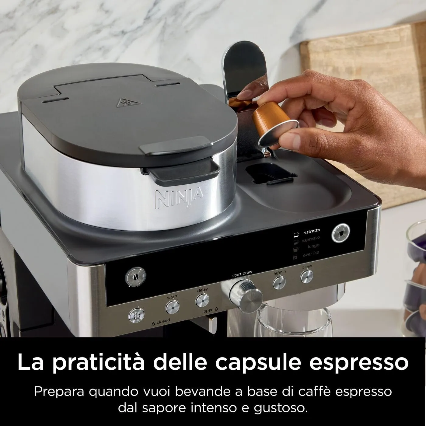 Ninja Prestige DualBrew macchina caffè capsule nero