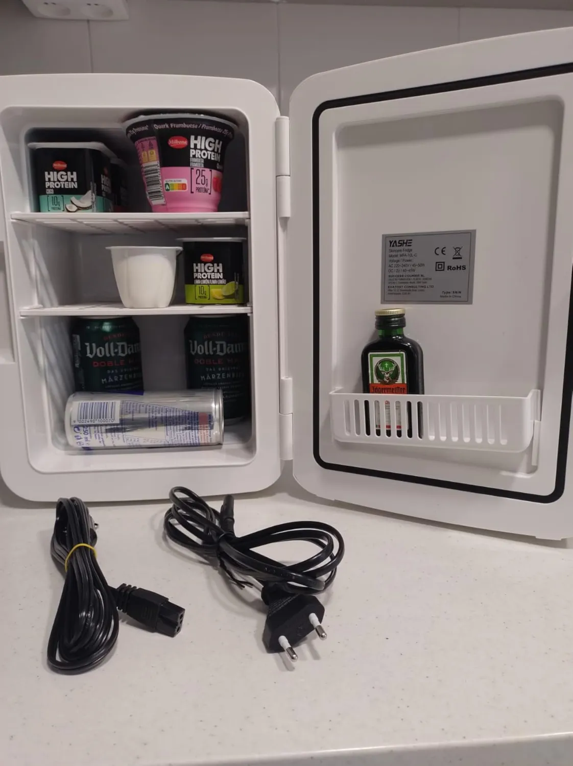 Yashe mini frigo 10 litri bianco caldo-freddo 12 lattine
