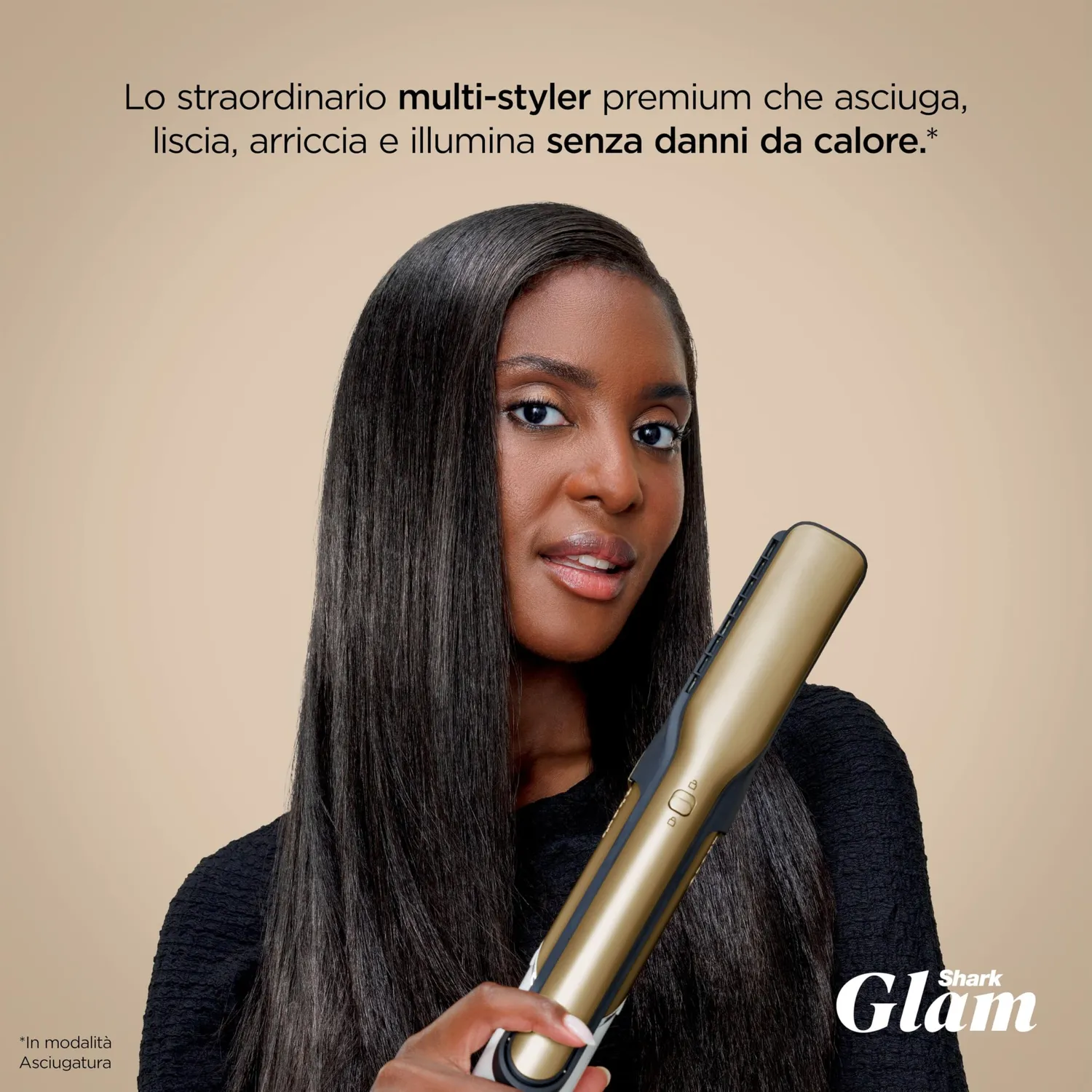Shark Glam FlexStyle HD6041SEU Styler Oro 4 in 1 Ceramica