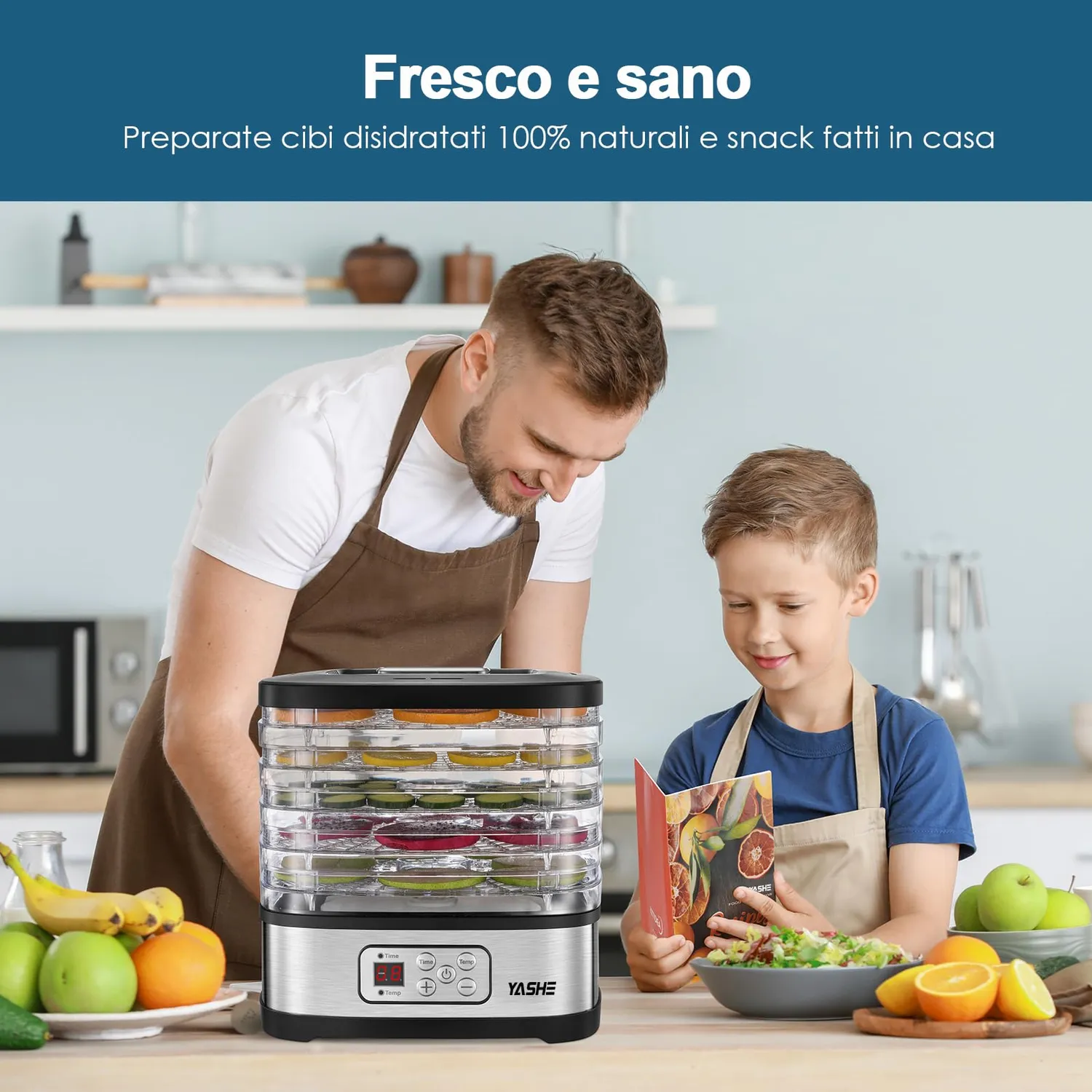 Yashe GGJ-261B essiccatore alimentare 5 vassoi elettronico