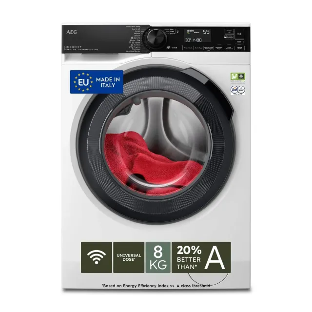 AEG Serie 8000 LR8H84BBY lavatrice 8 kg ProSteam vapore