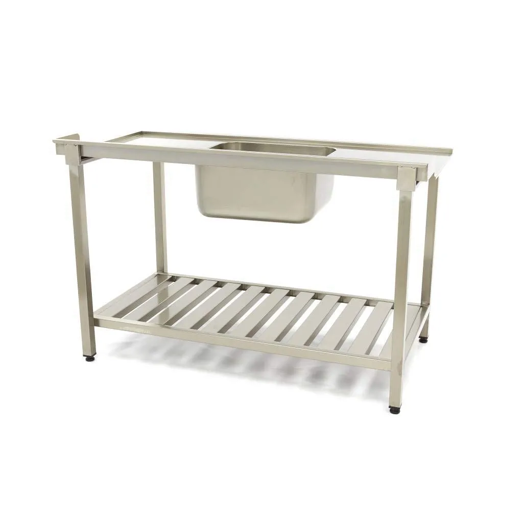 Pizza Maxima tavolo lavello 120x75 destra acciaio inox