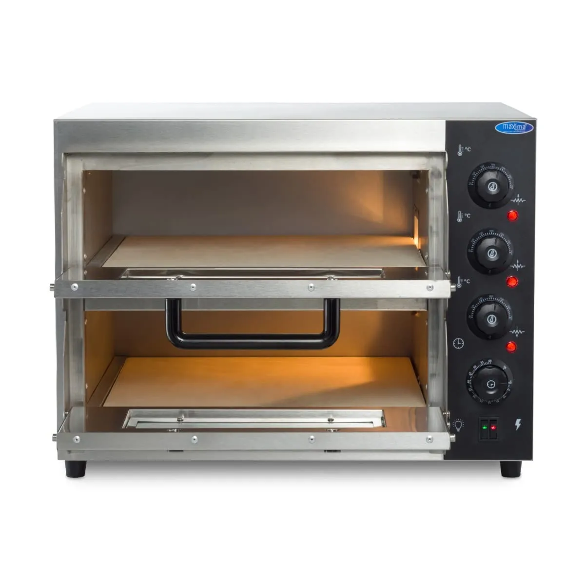 Pizza Maxima forno pizza 2 camere Ø40cm 350°C pietra