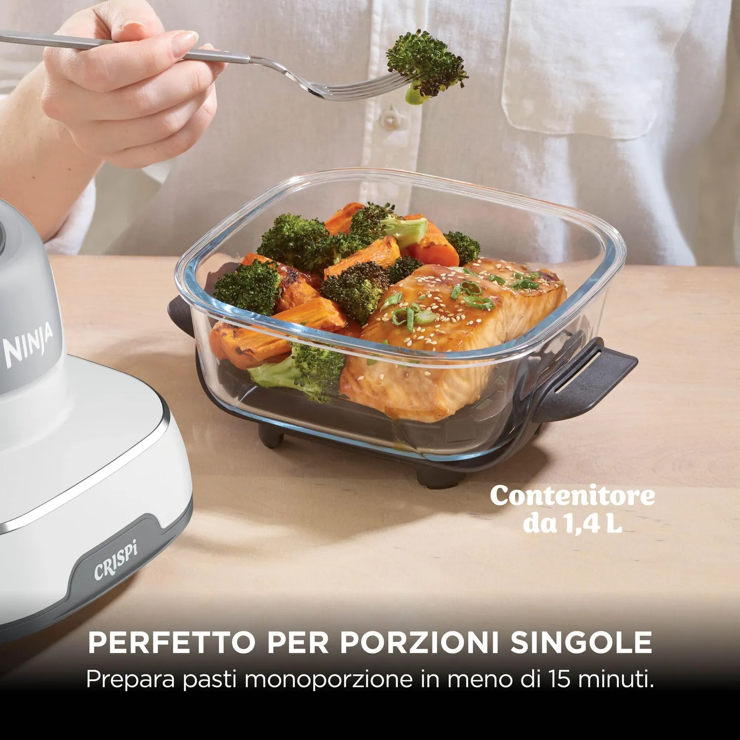 Ninja CRISPi Friggitrice Aria Portatile 3,8L Bianca 1,4L