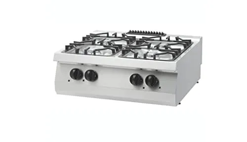 Maxima Heavy Duty piano cottura gas 4 fuochi 27 kW 70 cm