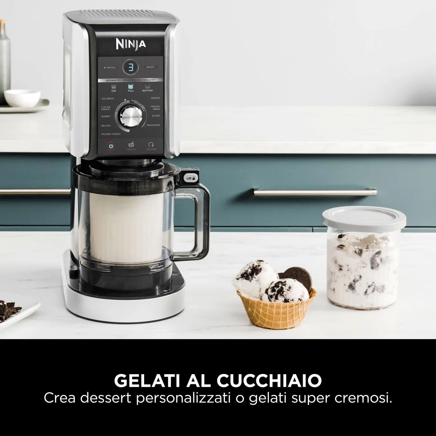 Ninja CREAMi Deluxe gelatiera 2x710 ml 10 programmi
