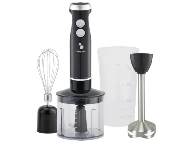 Beper P102FRU151 frullatore immersione 4in1 1000W acciaio