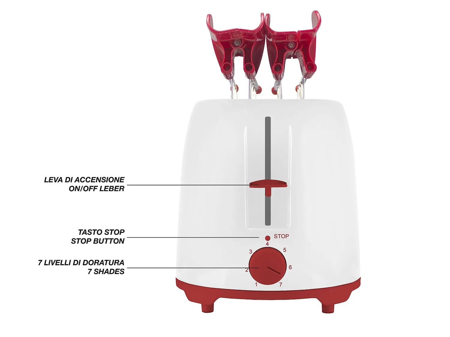 Beper P101TOS100 Tostapane Inox 2 Fessure 7 Livelli