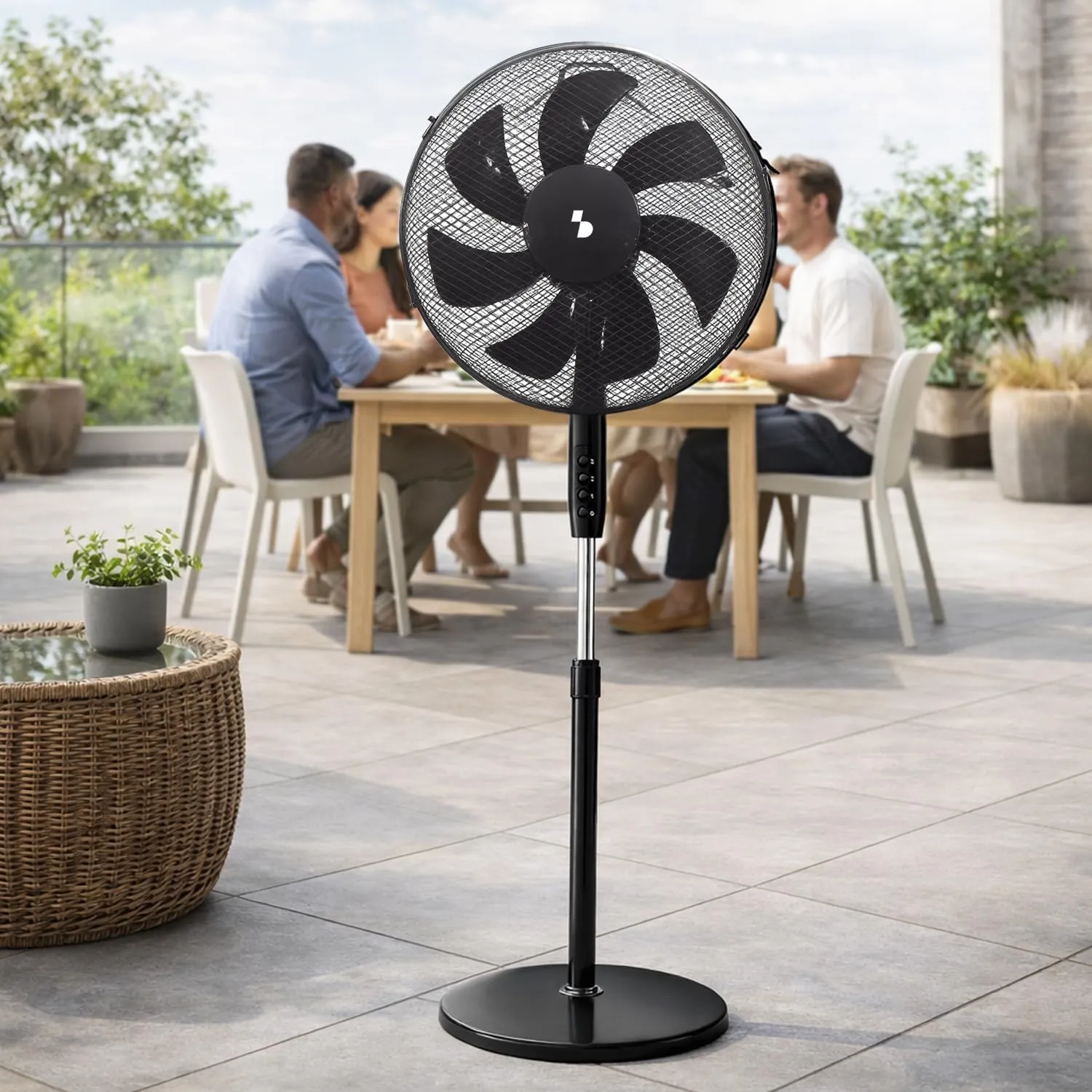 Beper P206VEN120 Ventilatore a Piantana 40 cm Nero