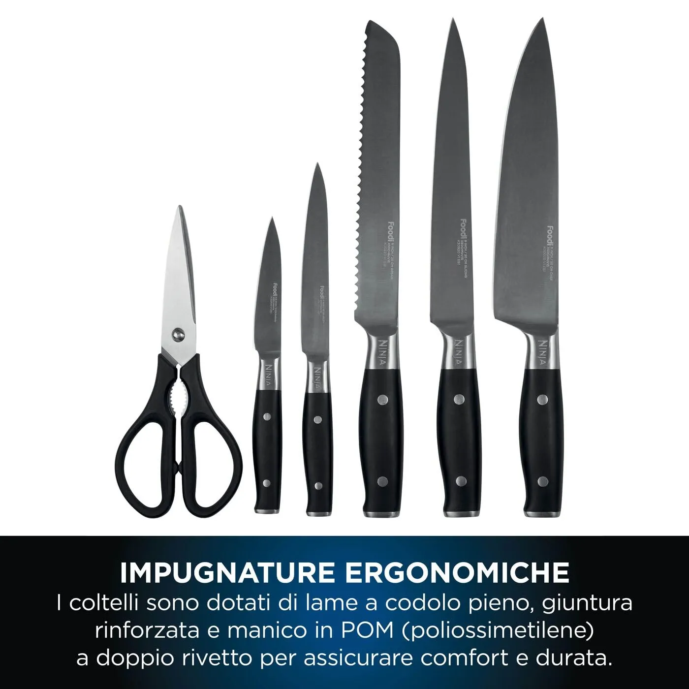 Ninja StaySharp set coltelli 6 pezzi nero inox
