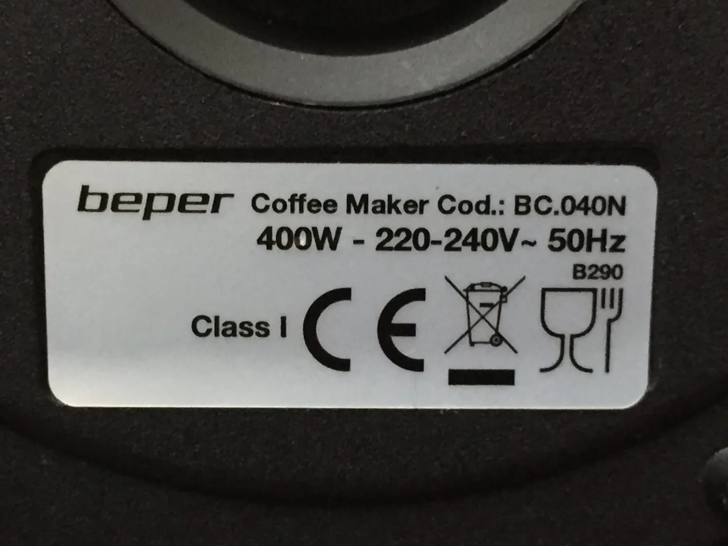 Beper BC.040N moka elettrica 3 tazze nera non programmabile