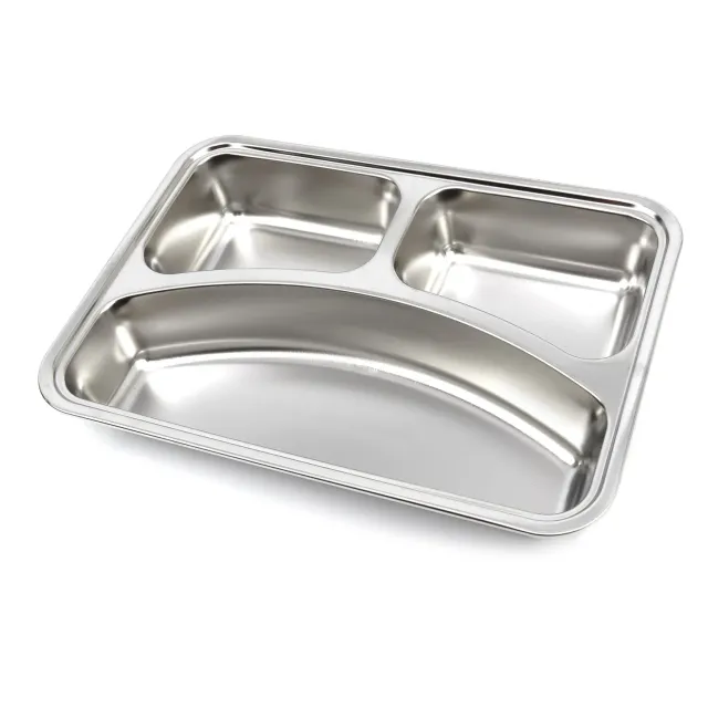 Pizza Maxima piatto 3 scomparti acciaio inox