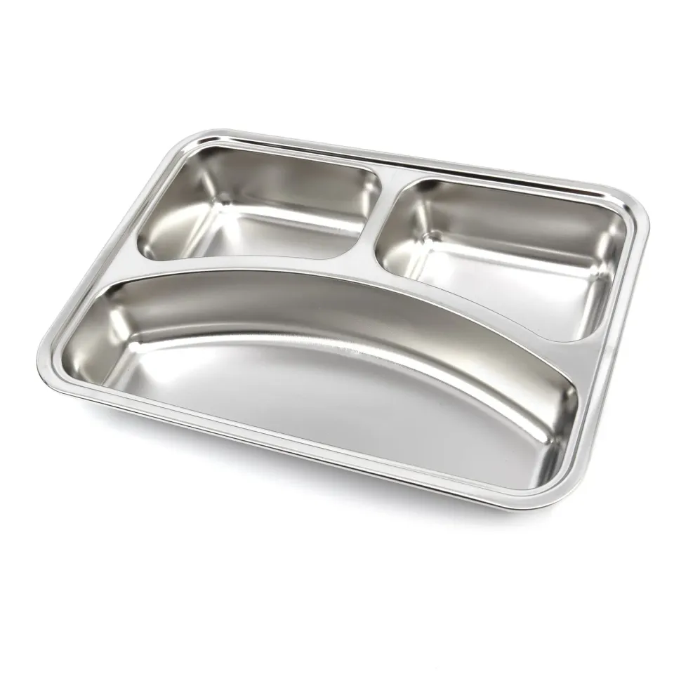 Pizza Maxima piatto 3 scomparti acciaio inox