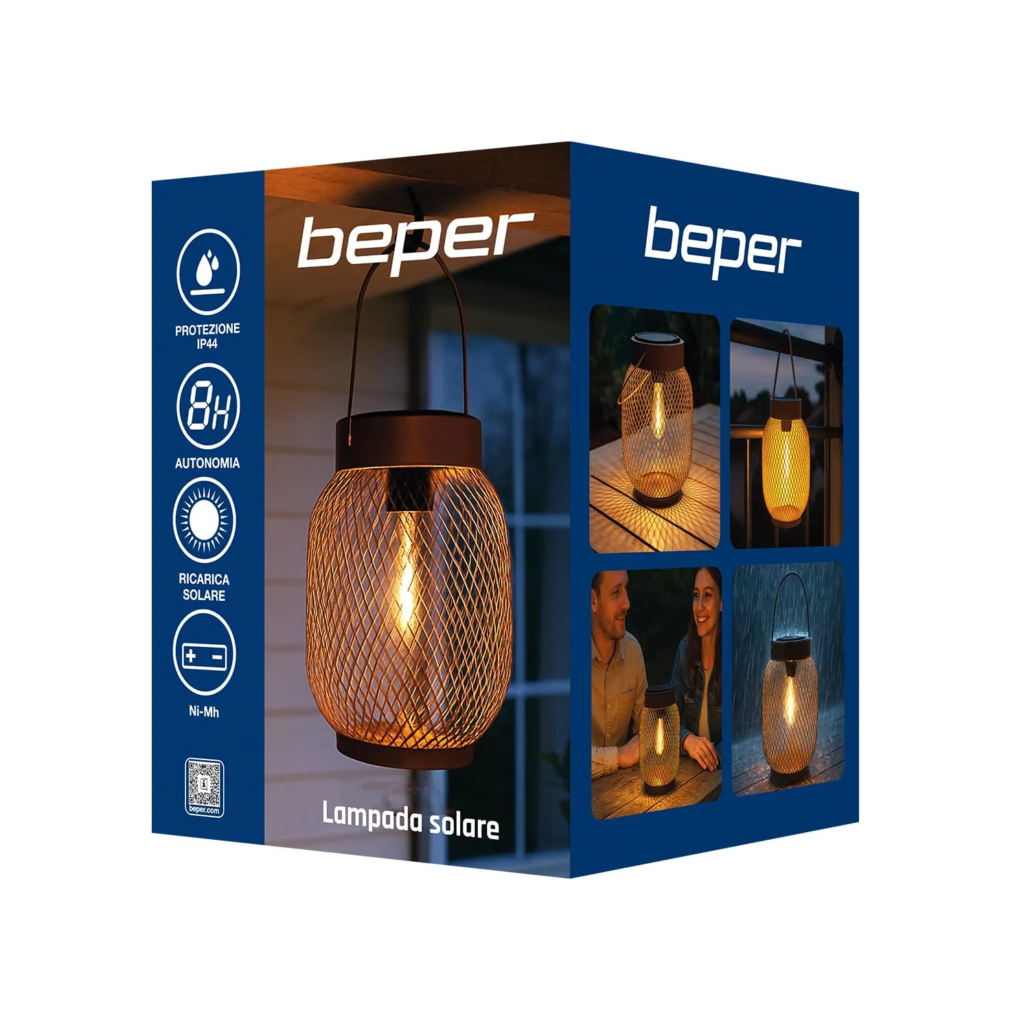 Beper P207ILO302 Mira lampada solare giardino ferro IP44