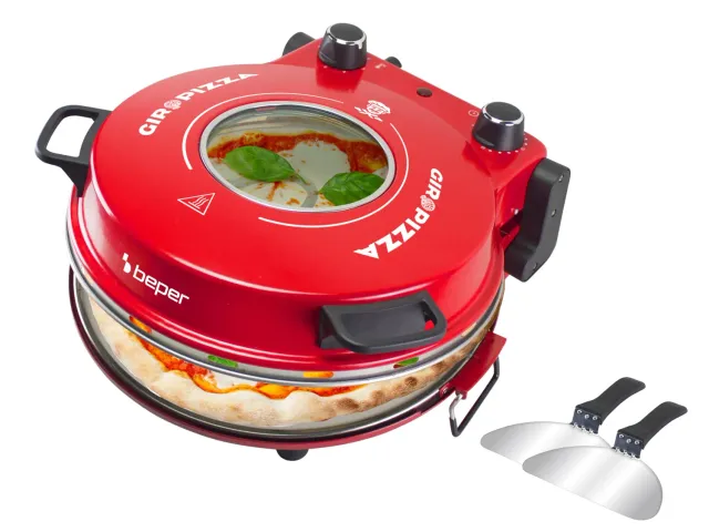 Beper P101CUD301 Forno Pizza 400°C Piastra 31 cm Rosso