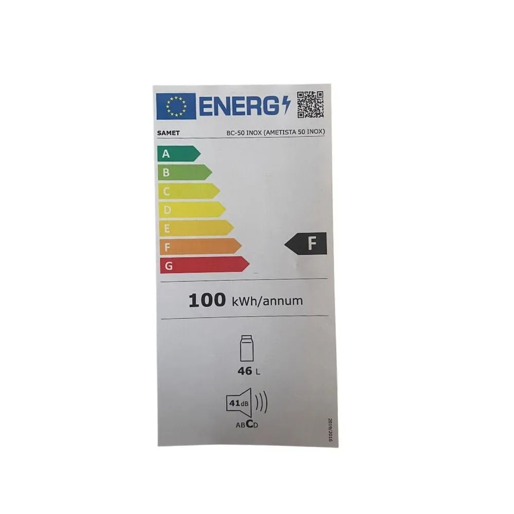 Samet Ametista50 Mini Frigo Bar 41 Lt Inox Freezer