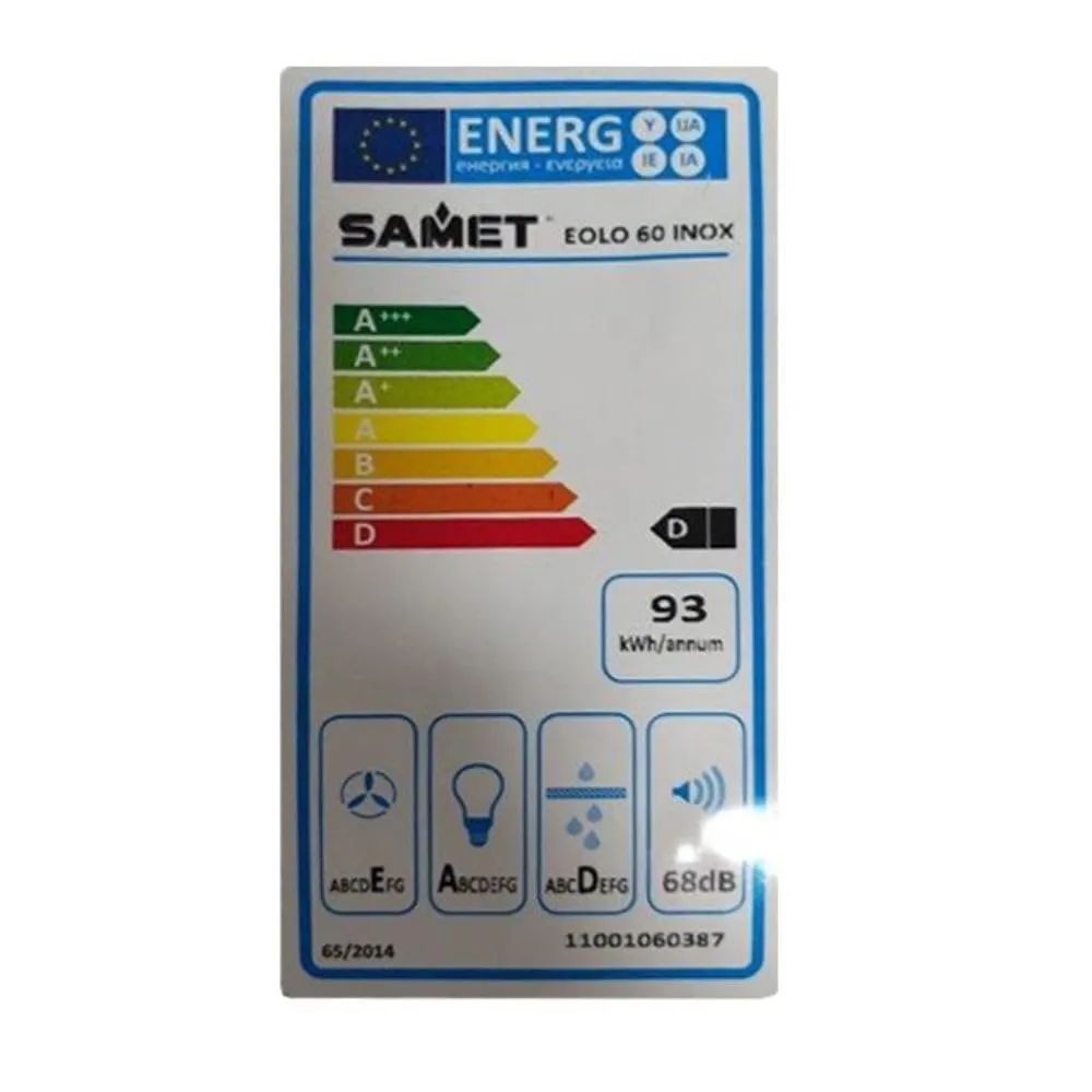 Samet Eolo60 Cappa Piramide 60 cm Inox Aspirante