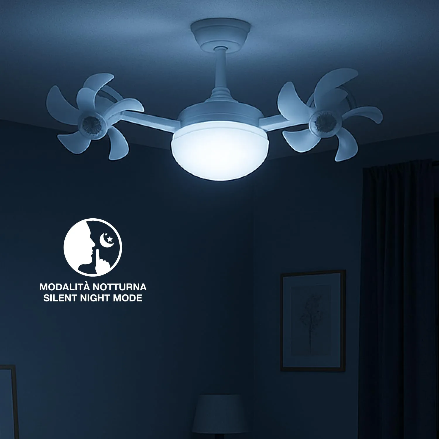 Beper P206VEN612 ventilatore da soffitto con luce e telecomando