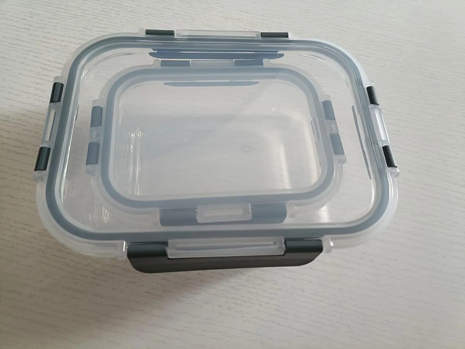 YASHE Set 10 Contenitori Vetro Alimenti 1040+370 ml Verde Ermetici