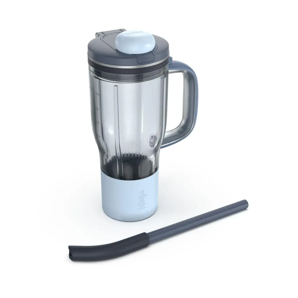 Ninja BlendBoss borraccia 710 ml blu cyber con cannuccia