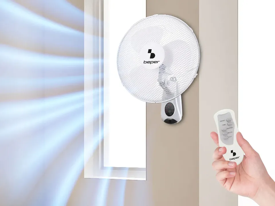 Beper P206VEN600 Ventilatore da Parete con Telecomando 40cm