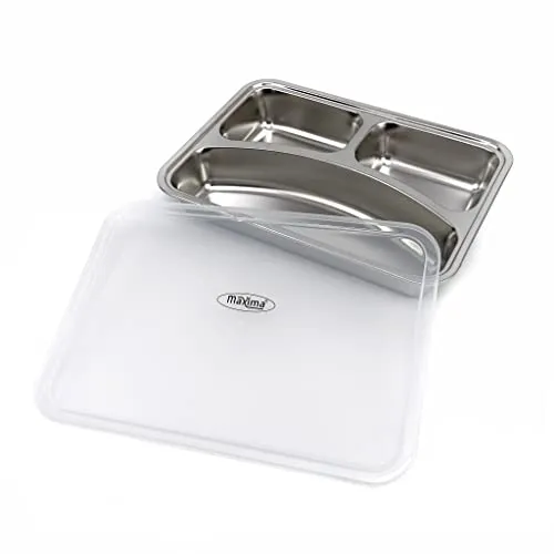 Pizza Maxima coperchio piatto 3 scomparti plastica lavabile