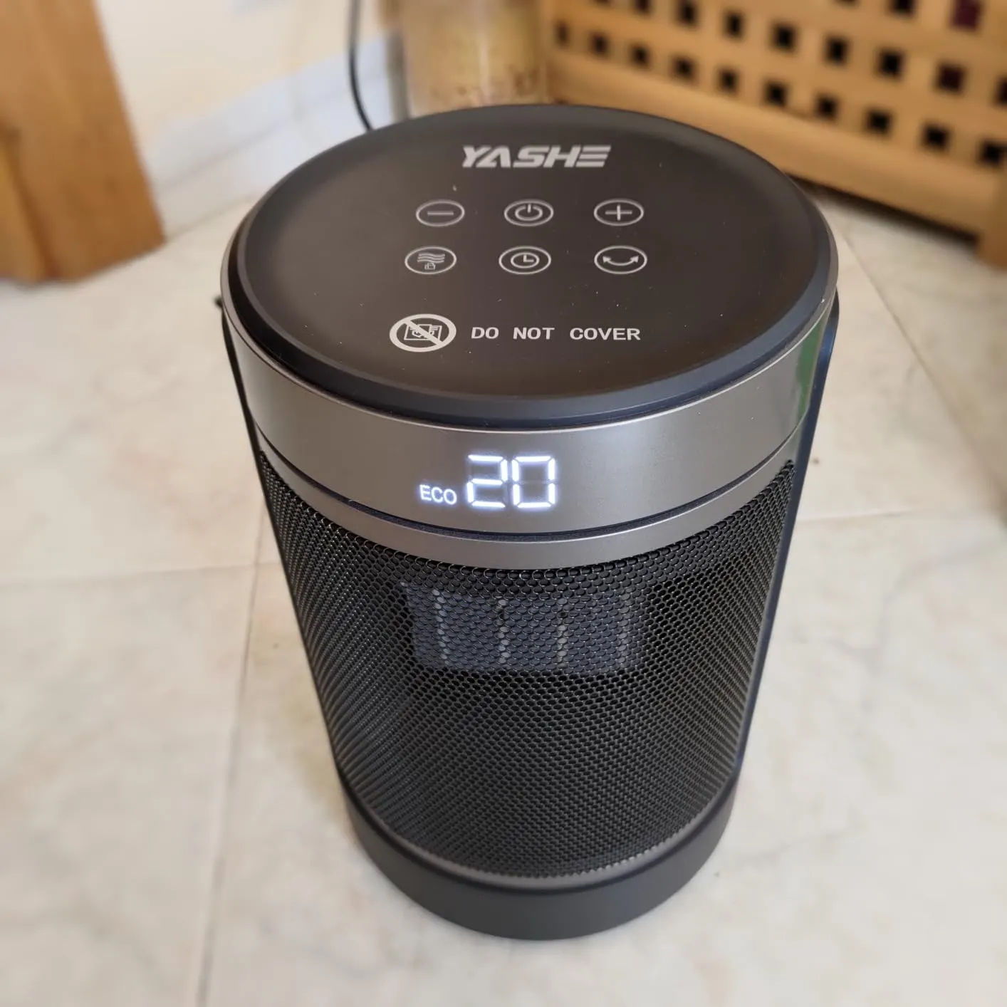 Yashe stufetta elettrica 1500W silenziosa con telecomando
