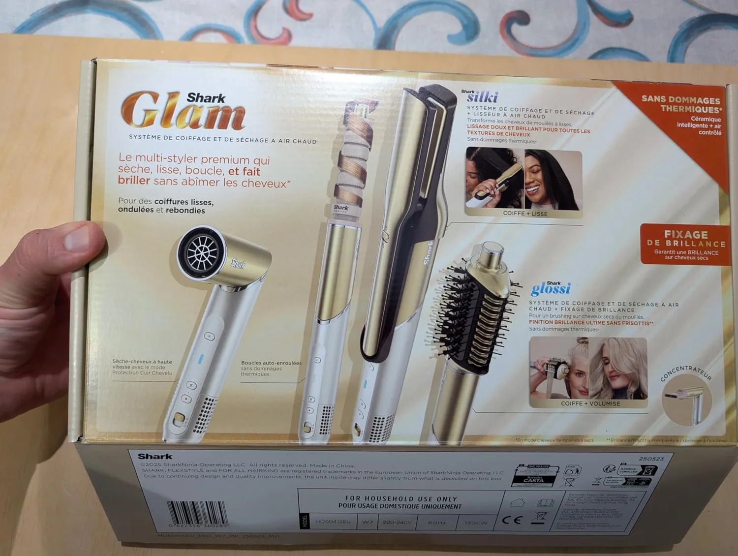 Shark Glam FlexStyle HD6041SEU Styler Oro 4 in 1 Ceramica