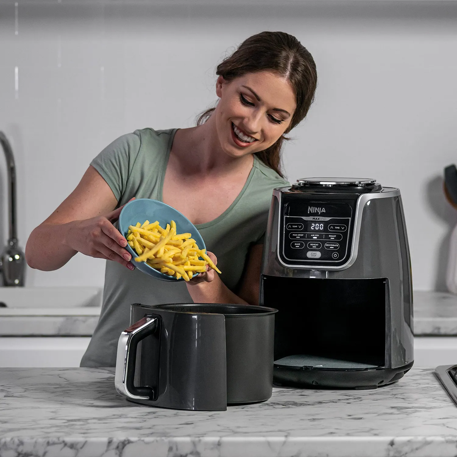 Ninja Air Fryer Max AF160EU Friggitrice 5,2L Grigio Nero