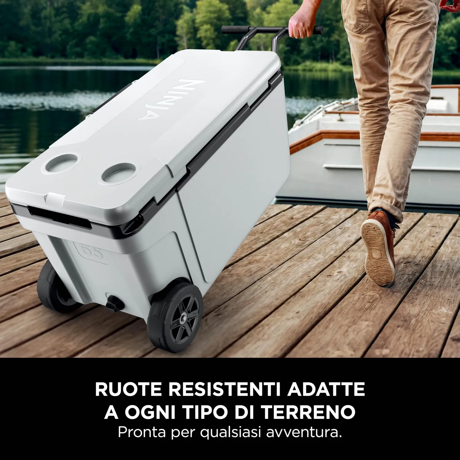 Ninja FrostVault FB265EUWH ghiacciaia 61L bianco con ruote