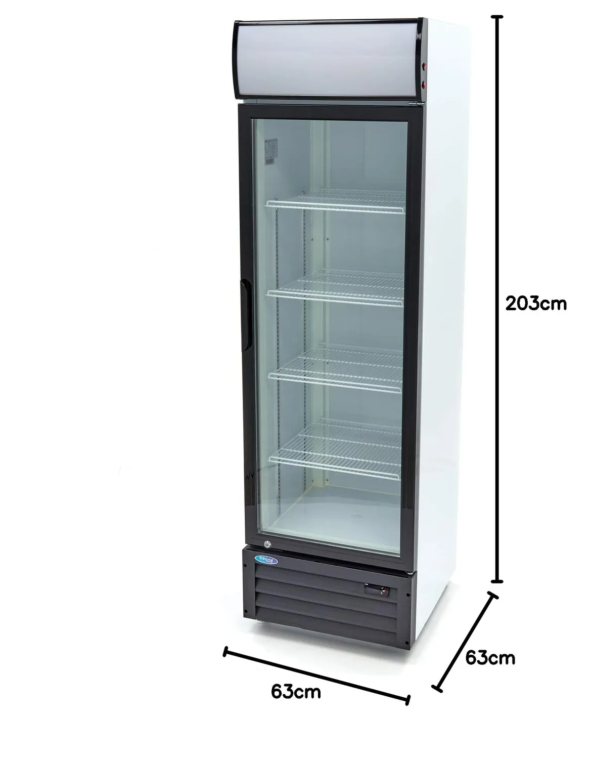 Maxima Frigorifero espositore 360 L porta vetro bianco