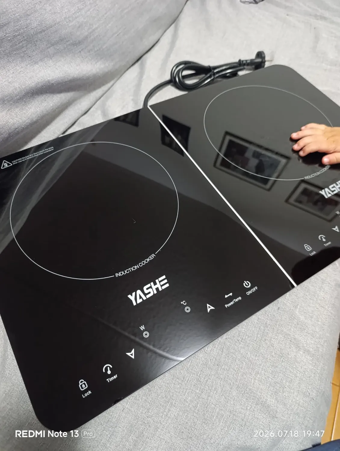 YASHE Piastra Induzione Doppia 3500W 2 Fuochi Touch