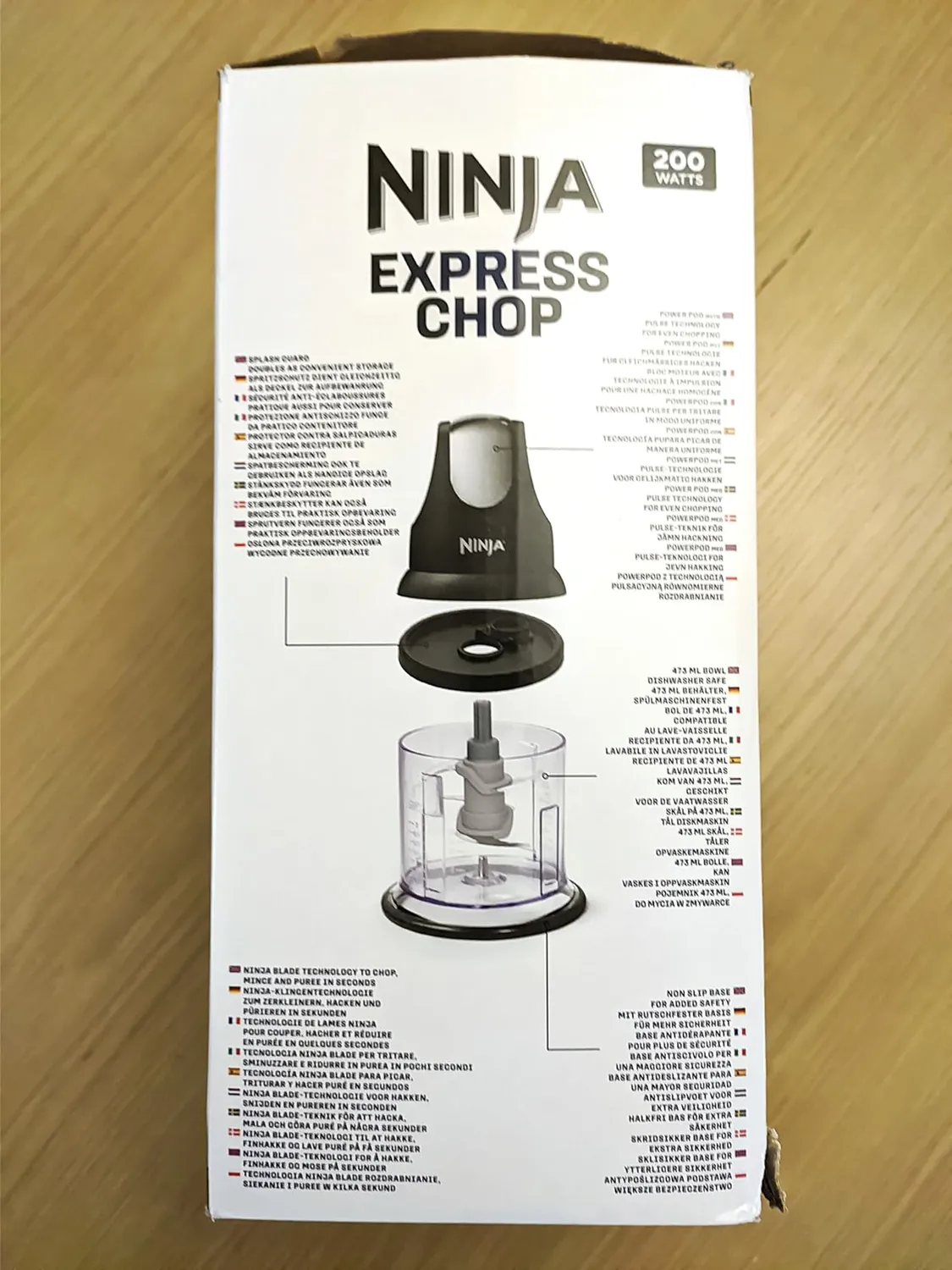 Ninja Express Chop NJ1002EUBK Tritatutto Nero 2 Ciotole 200W