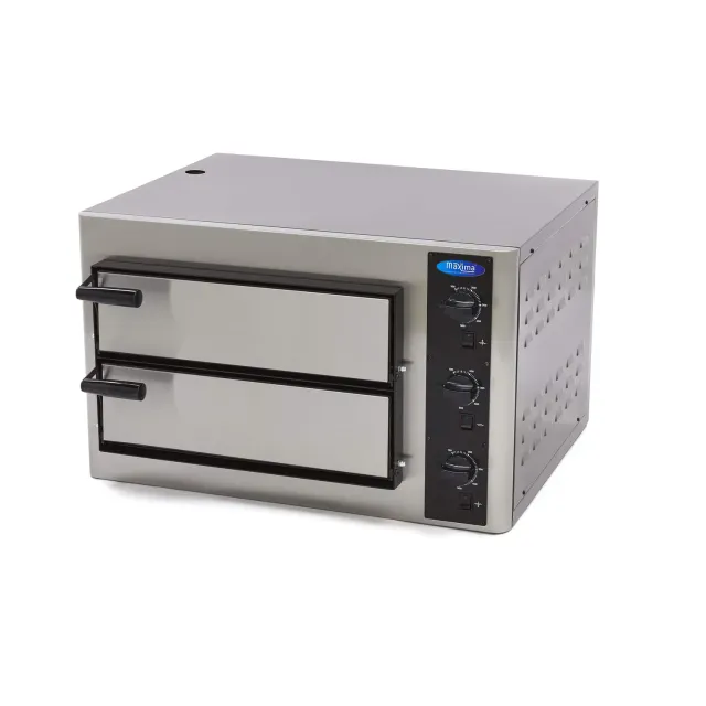 Maxima Deluxe forno pizza elettrico doppio 8x25cm 400V