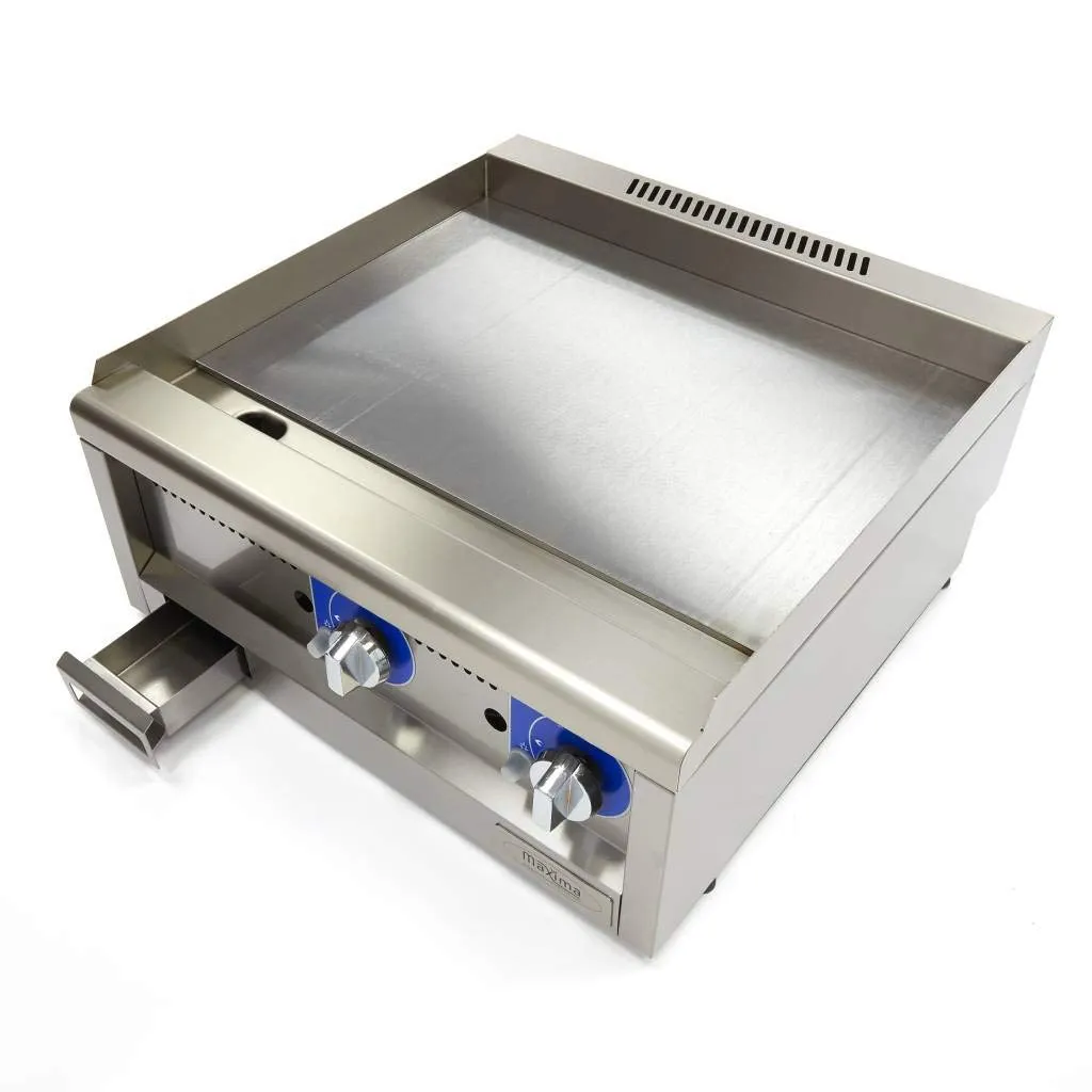 Maxima fry top gas piastra liscia 60x60 cm 5 kW