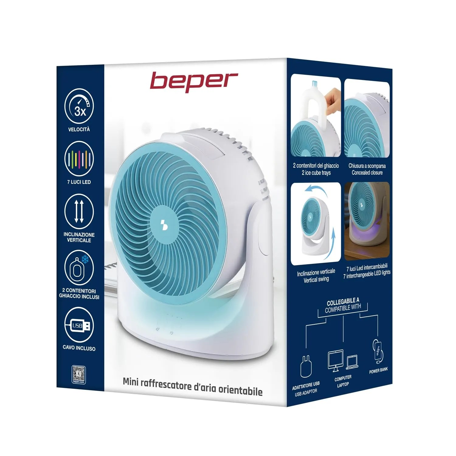 Beper P206RAF202 raffrescatore aria USB 3 velocità