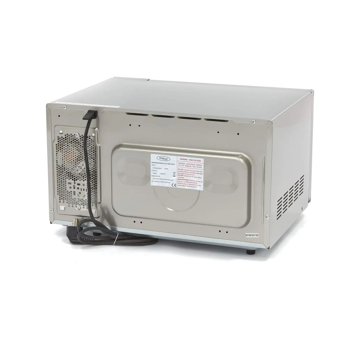 Maxima Microonde Professionale 1000W 20 Programmi Inox