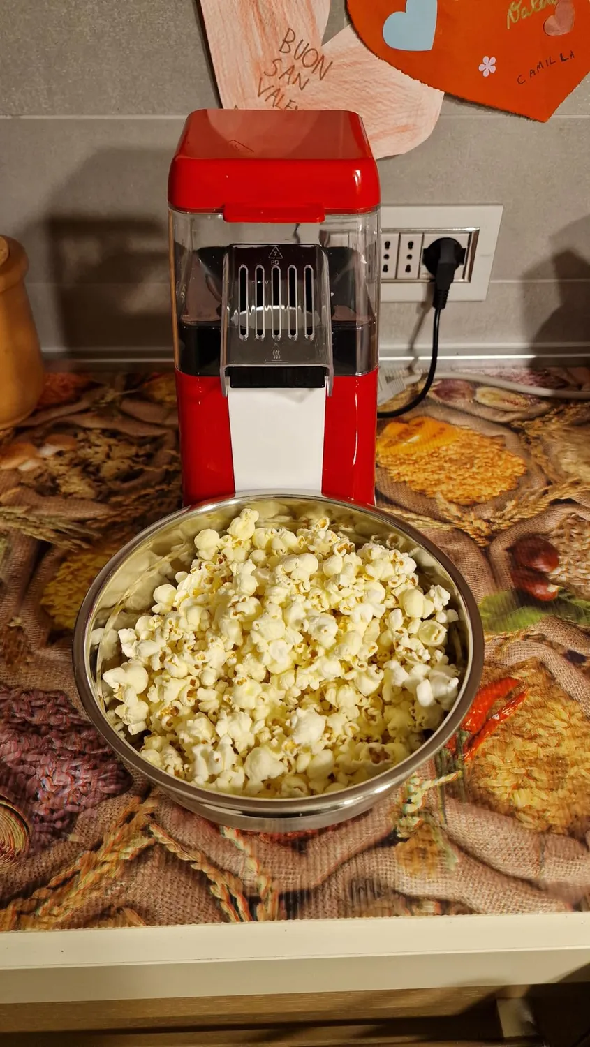 YASHE Popcorn Machine Retro 1200W Aria Calda