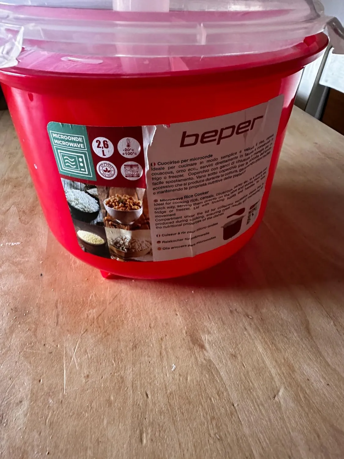 Beper C106CAS001 cuociriso microonde 2,6L BPA free