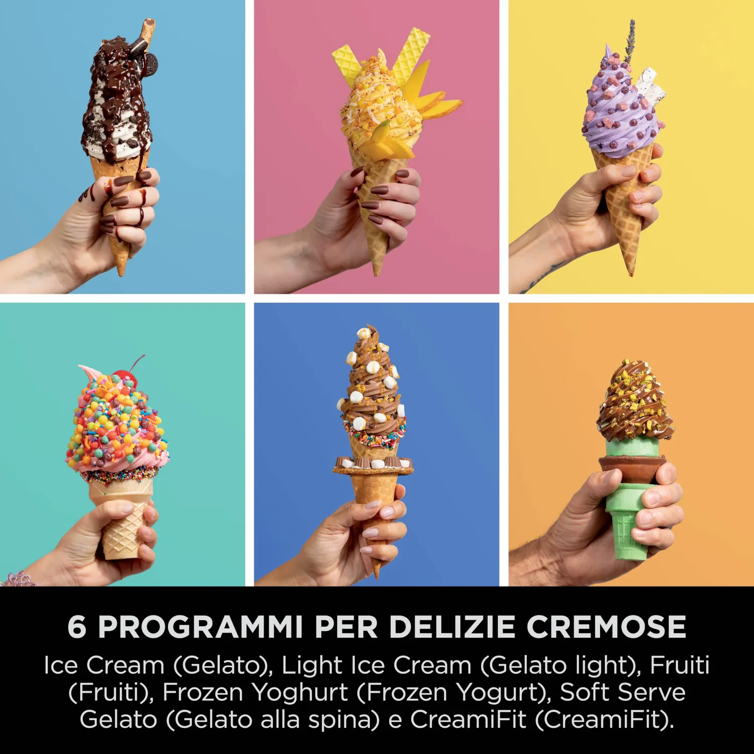 Ninja CREAMi Scoop & Swirl gelatiera 13 programmi argento