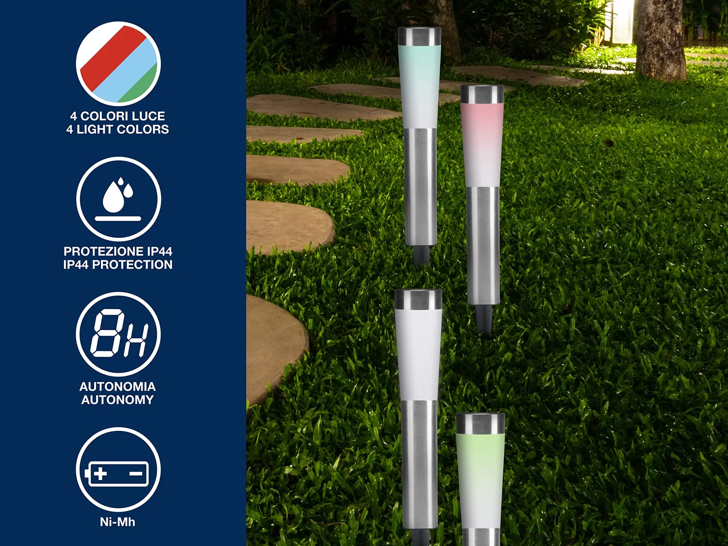 Beper P207OUT002 faretto solare LED 56 cm IP44