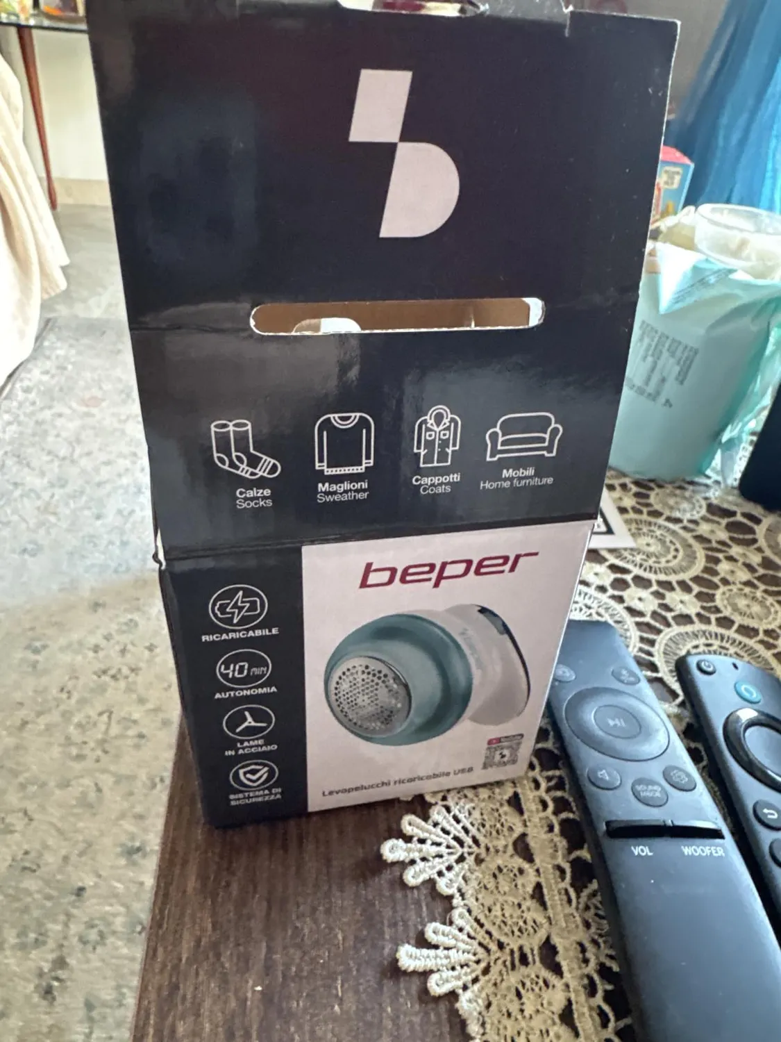 Beper Levapelucchi Ricaricabile USB lame acciaio