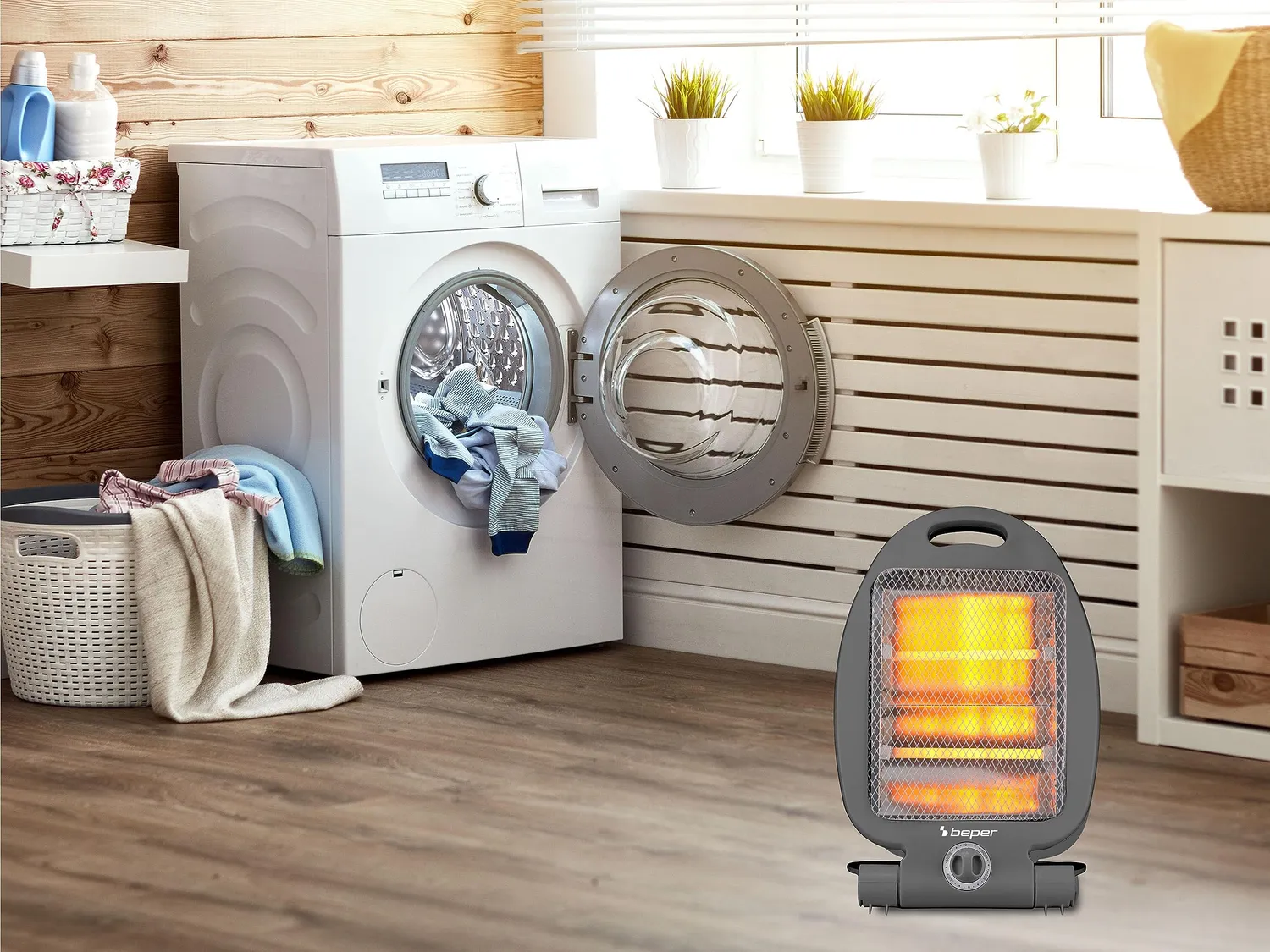 Beper P203PAN005 Stufa al Quarzo 800W 2 Livelli Pieghevole