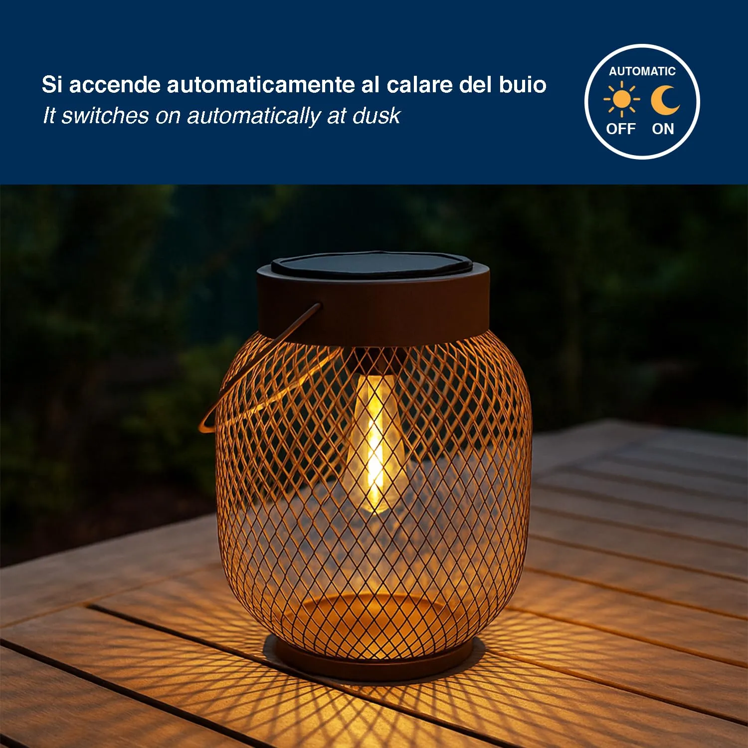 Beper P207ILO302 Mira lampada solare giardino ferro IP44